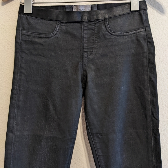 Helmut Lang wm's Size 25 X 24 Black Skinny coated Legging Jegging Ankle Pants - Picture 2 of 7